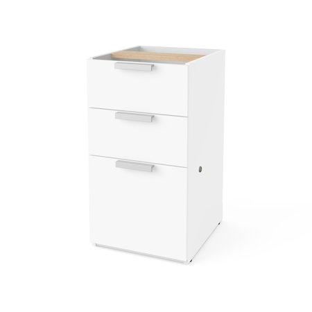 Bestar Pro-Concept Plus 16W Add-On Pedestal with 3 Drawers, White 110620-1117